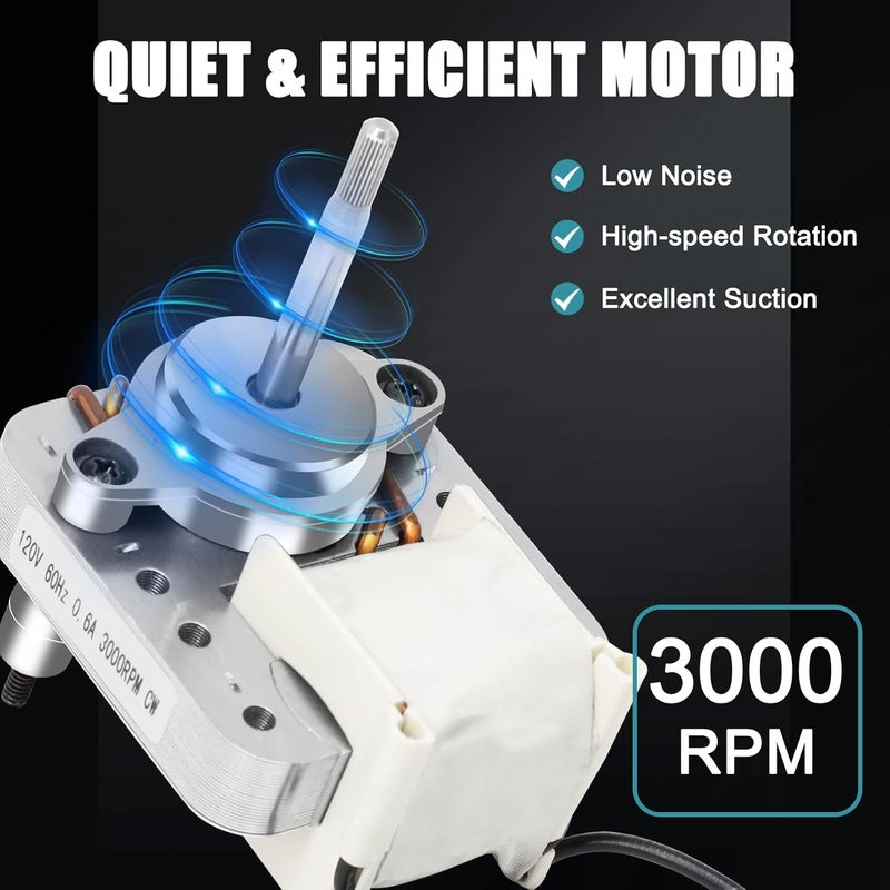 Criditpid S1200A000 Bathroom Fan Motor Replacement for Broan Nutone 8870, 686, M686, 687 Bathroom Exhaust Fan, SAP5957893, 15591000, 22651000 Universal Vent Fans Electric Motor, 50CFM 3000RPM 120V - Image 5